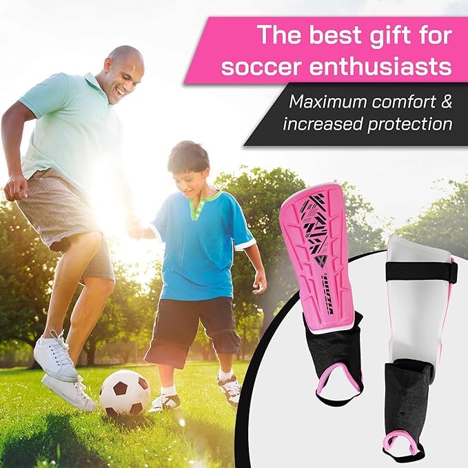 Vizari Malaga Shin Guards for Kids, Youth, Adults â€“ Lightweight Soccer Shin Pads with Ankle Protection for Boys, Girls, Men & Women (Ages 3 to Adult) - Image 5